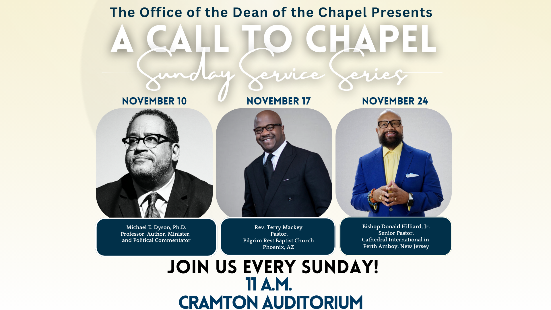 Call to Chapel Speakers