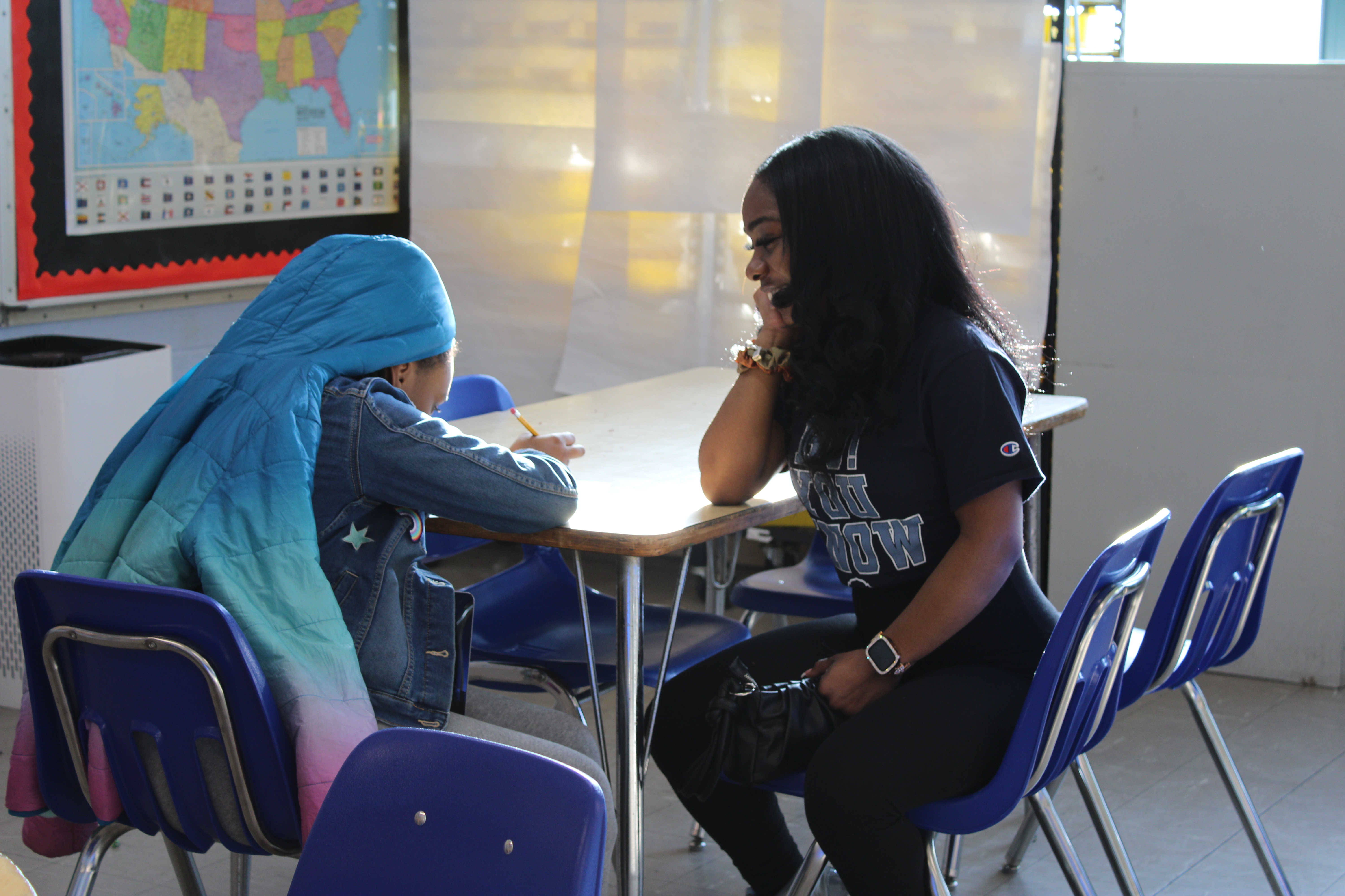 HUASB student tutoring students. 